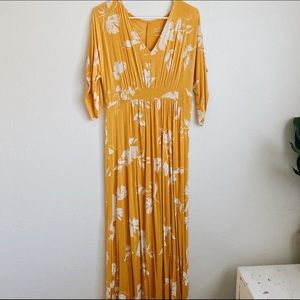 Yellow Maxi Maternity dress